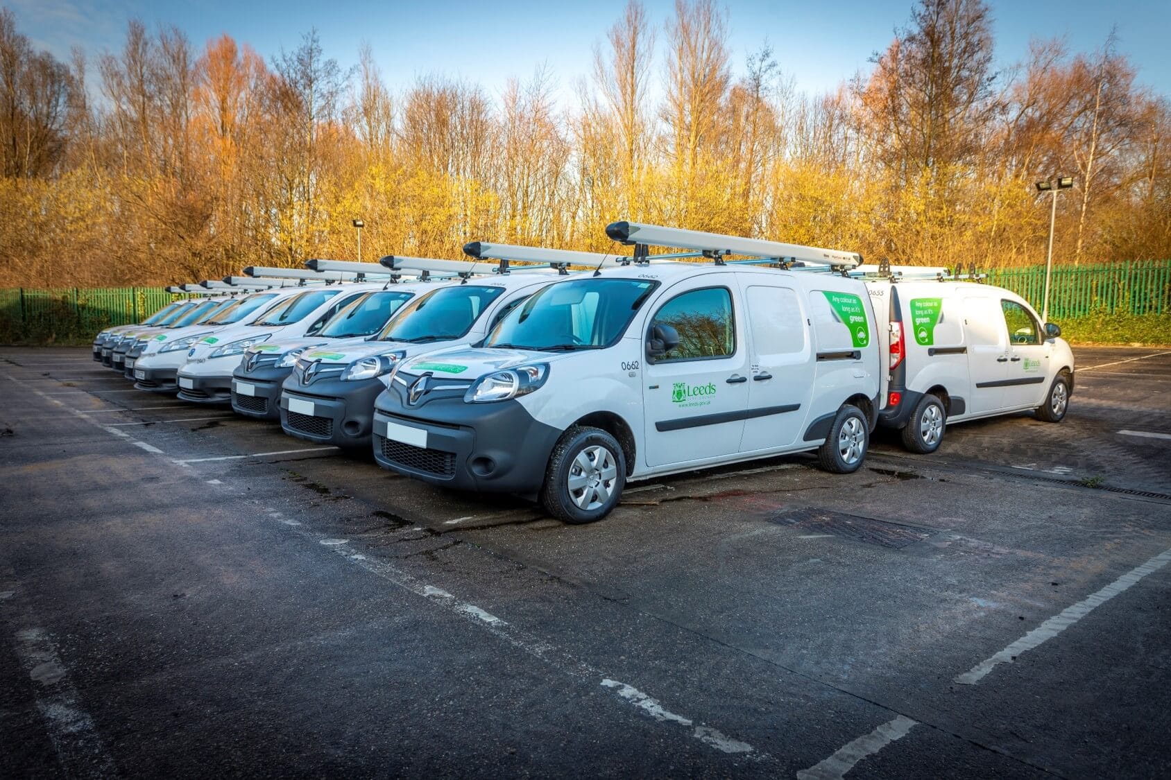 Photo of fleet of electric vans